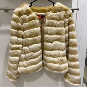Saks fifth avenue 5/48 brand Faux fur coat New with tags xs